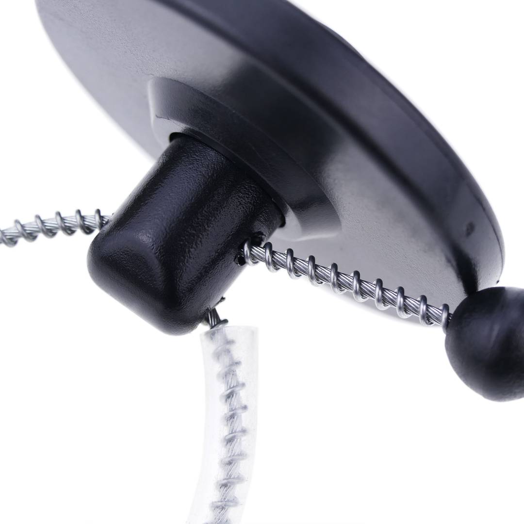 Preto RF EAS tag anti-roubo suporta 8.2 MHz 55 milímetros fecho de cabo de aço