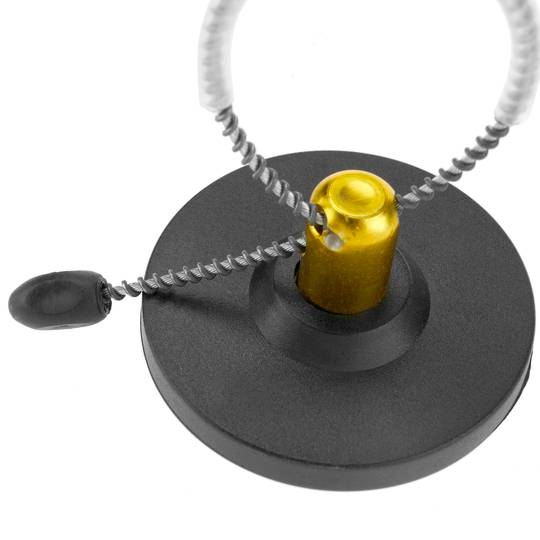 Preto RF EAS tag anti-roubo suporta 8.2 MHz 55 milímetros fecho de cabo de aço 25 unidades