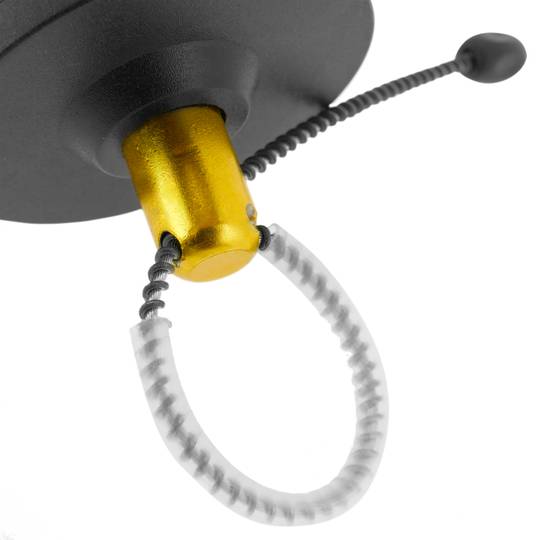 Preto RF EAS tag anti-roubo suporta 8.2 MHz 55 milímetros fecho de cabo de aço 25 unidades