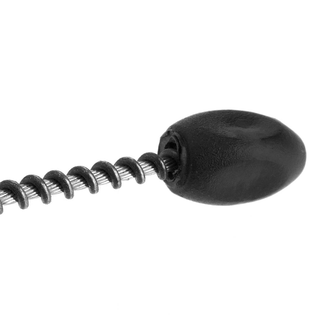 Preto RF EAS tag anti-roubo suporta 8.2 MHz 55 milímetros fecho de cabo de aço 25 unidades