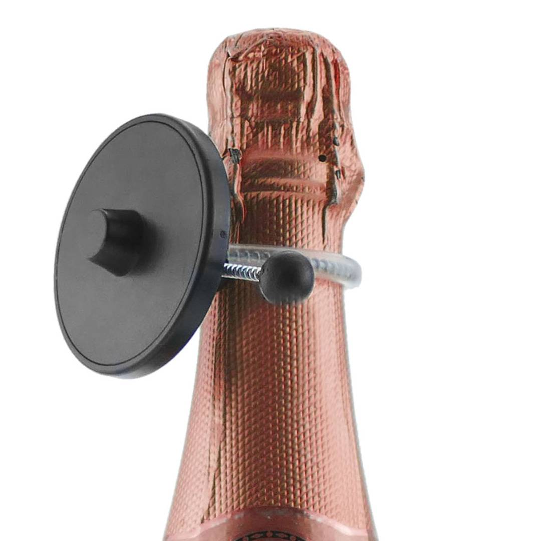 Preto RF EAS tag anti-roubo suporta 8.2 MHz 55 milímetros fecho de cabo de aço 25 unidades