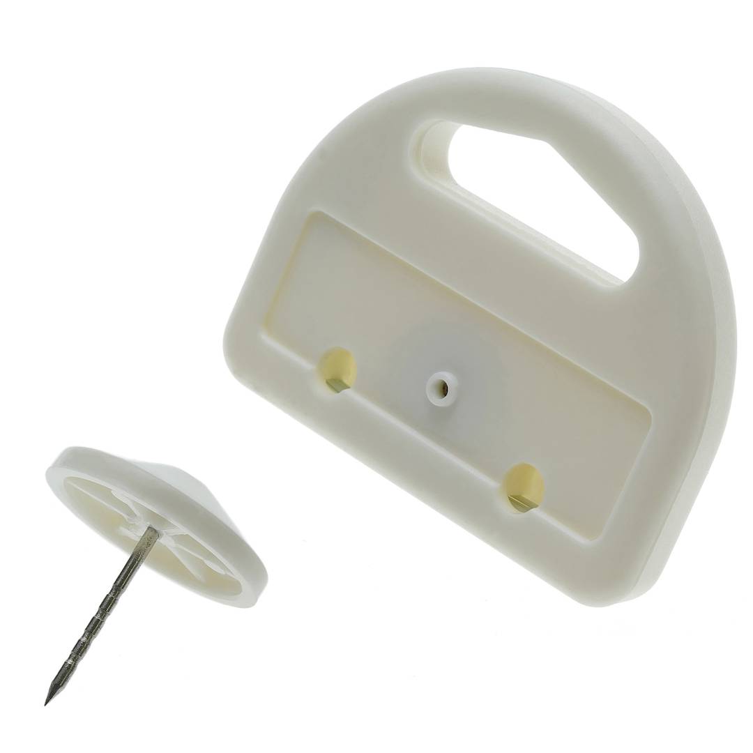 Etiqueta antihurto compatible EAS RF 8.2MHz 51x135x19mm blanca antirrobo con pin 25 unidades