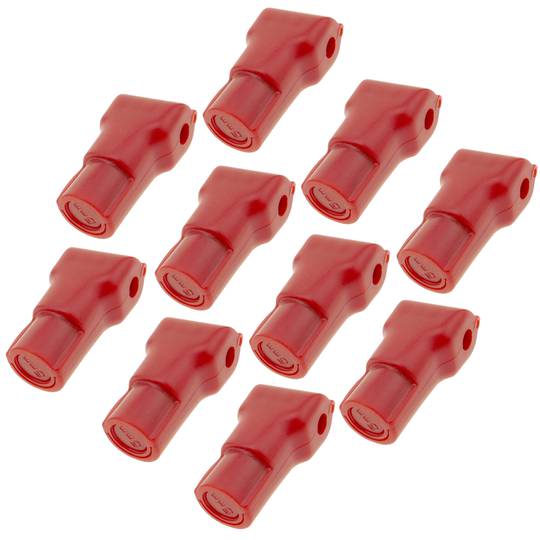 Veiligheidstag voor slatwall-haken of glazen staven compatibel met EAS RF 8,2 MHz 10-pack rode 5 mm tag