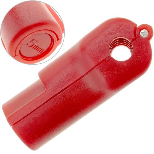 Veiligheidstag voor slatwall-haken of glazen staven compatibel met EAS RF 8,2 MHz 10-pack rode 5 mm tag