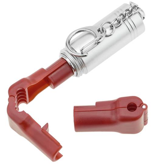 Veiligheidstag voor slatwall-haken of glazen staven compatibel met EAS RF 8,2 MHz 10-pack rode 5 mm tag