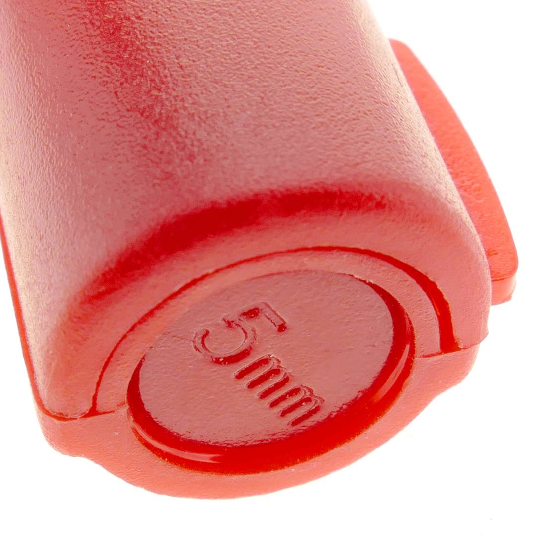 Veiligheidstag voor slatwall-haken of glazen staven compatibel met EAS RF 8,2 MHz 10-pack rode 5 mm tag