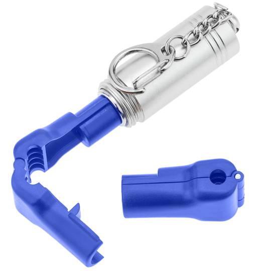 Etiqueta de seguridad para ganchos slatwall o varillas de gafas compatible con etiqueta EAS RF 8.2MHz 10-pack azul 6mm