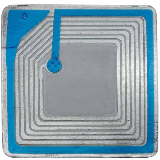 Zelfklevende etiketspoel compatibel met anti-diefstal antidiefstal EAS 8.2MHz 30x30mm wit 1000 stuks