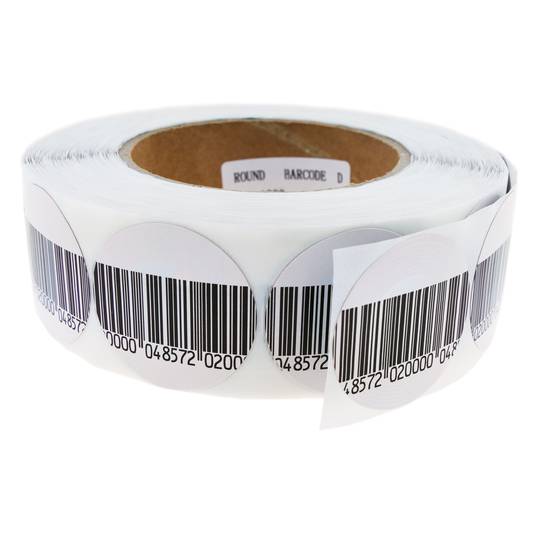 Zelfklevende etiketspoel compatibel met antidiefstal antidiefstal EAS 8,2 MHz 40 mm ronde barcode 1000 eenheden