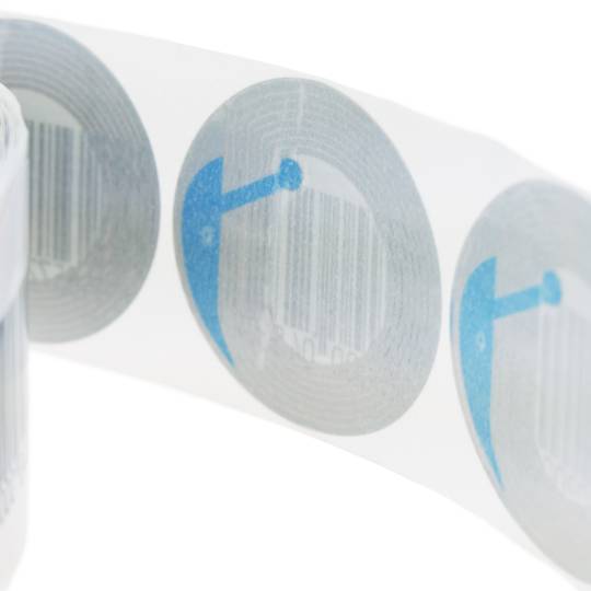 Zelfklevende etiketspoel compatibel met antidiefstal antidiefstal EAS 8,2 MHz 40 mm ronde barcode 1000 eenheden