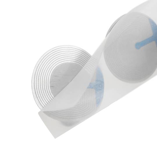 Zelfklevende etiketspoel compatibel met antidiefstal antidiefstal EAS 8,2 MHz 40 mm ronde barcode 1000 eenheden