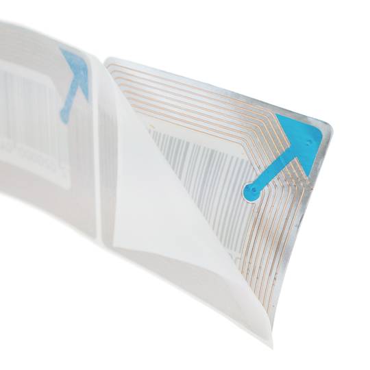 Bobina de etiqueta adesiva compatível com unidades anti-roubo EAS 8.2MHz 50x50mm com código de barras 1000