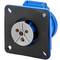 Industrial socket CETAC female 2P + E 16A 250V IP44 for embedding