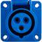 Industrial socket CETAC female 2P + E 16A 250V IP44 for embedding