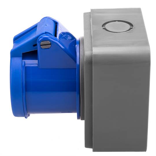 CETAC industriële sokkel vrouwelijk 2P + E 16A 250V IP44 opbouw