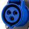 CETAC industriële sokkel vrouwelijk 2P + E 16A 250V IP44 opbouw