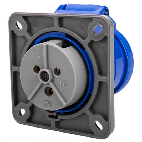 CETAC industriële sokkel vrouwelijk 2P + E 16A 250V IP44 opbouw
