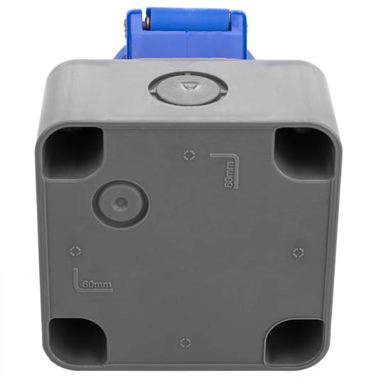 CETAC industriële sokkel vrouwelijk 2P + E 16A 250V IP44 opbouw