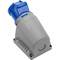 Base presa industriale CETAC 90º femmina 2P + T 16A 250V IP44 superficie