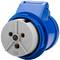 Base presa industriale CETAC 90º femmina 2P + T 16A 250V IP44 superficie