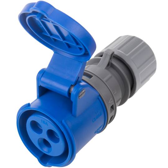 Industrial socket CETAC female 2P + E 16A 250V IP44 aerial