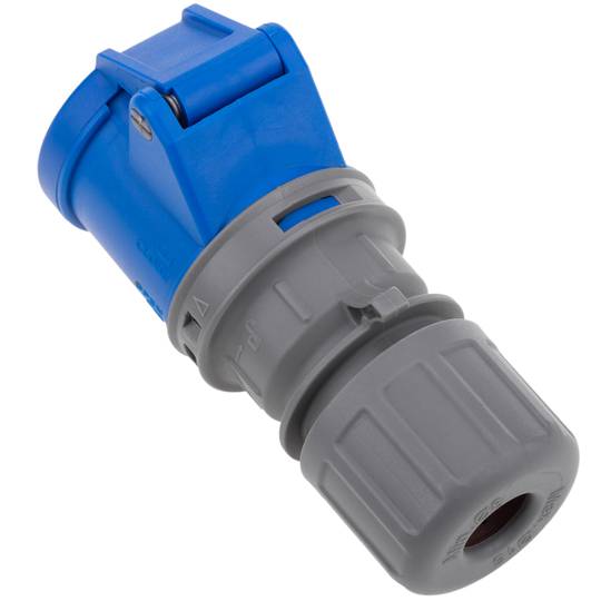 Industrial socket CETAC female 2P + E 16A 250V IP44 aerial