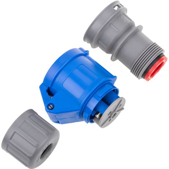 Industrial socket CETAC female 2P + E 16A 250V IP44 aerial