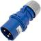 Base de plugue industrial CETAC macho 2P + E 32A 250V IP44 antena