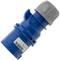 Base de plugue industrial CETAC macho 2P + E 32A 250V IP44 antena