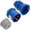 Base de plugue industrial CETAC macho 2P + E 32A 250V IP44 antena