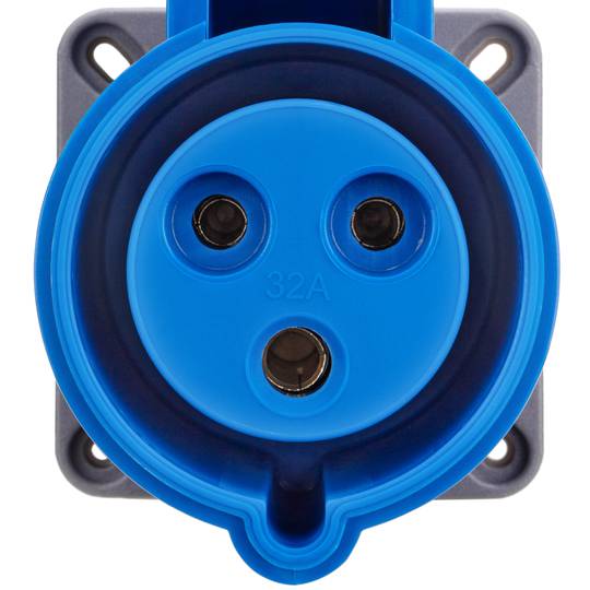 Industrieel stopcontact CETAC vrouwelijk 2P + E 32A 250V IP44 voor inbouw