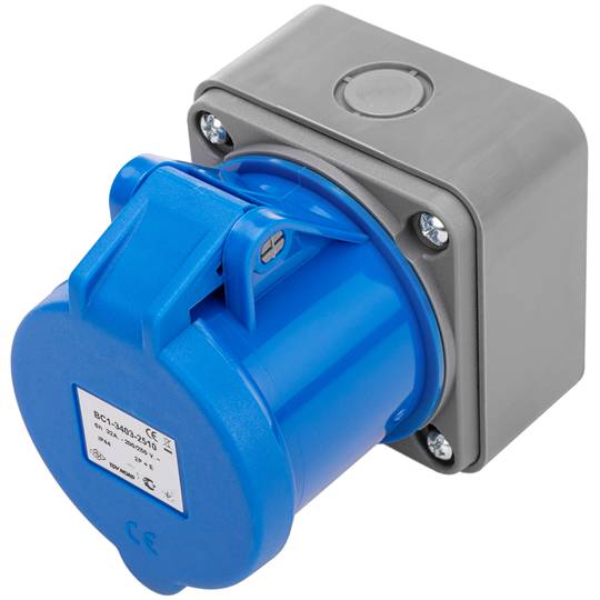 Industriebuchse CETAC Buchse 2P + E 32A 250V IP44 Oberflächenbuchse