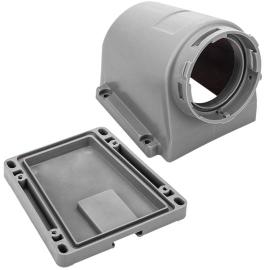 Industrial socket base CETAC 90º female 2P + E 32A 250V IP44 surface