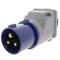 Industriële stekker CEE plug-adapter mannelijk naar SCHUKO vrouwelijk 2P + T 16A 250V IP44 IEC-60309