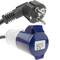 Industriële stekkeradapter CEE plug vrouwelijk naar SCHUKO mannelijk 2P + T 16A 250V IP44 IEC-60309 kabel 1 m