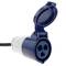 Industriële stekkeradapter CEE plug vrouwelijk naar SCHUKO mannelijk 2P + T 16A 250V IP44 IEC-60309 kabel 1 m