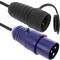 Industrial outlet Adaptor CEE plug male to SCHUKO female socket 2P+T 16A 230V IP44 IEC-60309 cable 16 cm