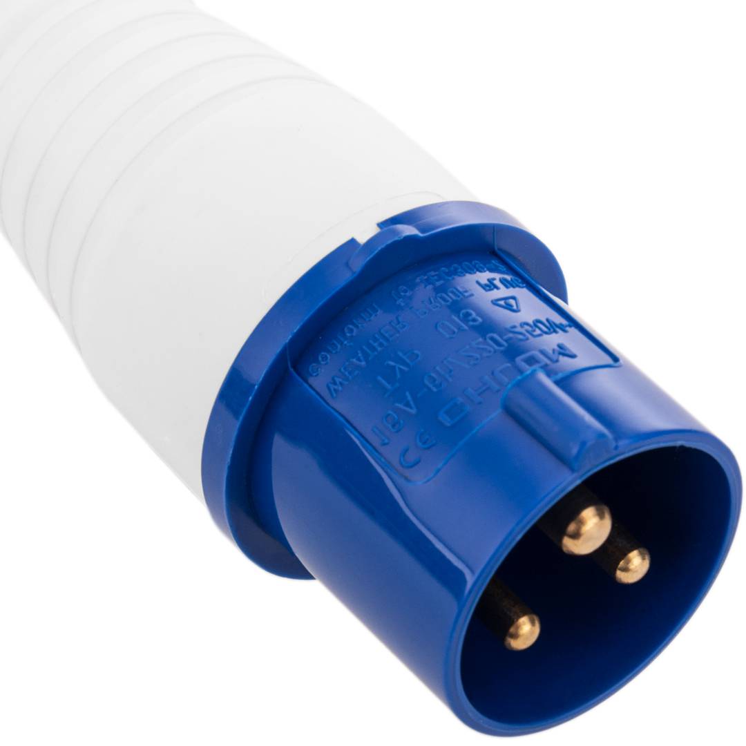 Adaptateur CEE plug mâle vers SCHUKO femelle 2P+T 16A 230V IP44 IEC-60309  cable 30cm câble 16 cm - Cablematic