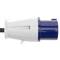 Endoll industrial Adaptador CETAC mascle a SCHUKO femella 2P+T 16A 230V IP44 IEC-60309 cable 1m