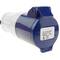 Adapter CEE plug-Stecker an Buchse 2P+T 16A 230V IP44 IEC-60309 Kabel 2.5m