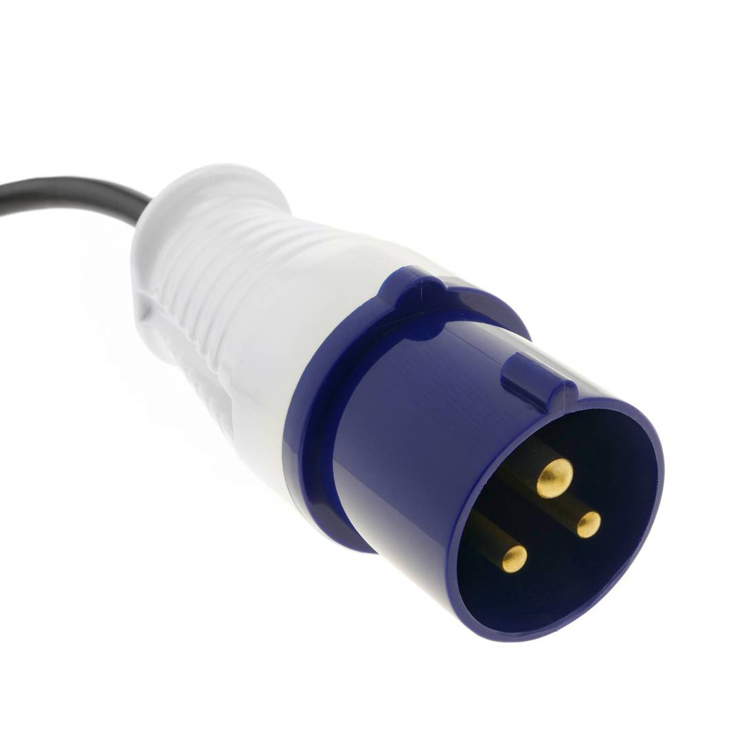 Adapter CEE plug-Stecker an Buchse 2P+T 16A 230V IP44 IEC-60309 Kabel 2.5m  - Cablematic