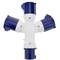 Industrial outlet Adaptor CEE plug male to 3 x CEE plug female socket 2P+T 16A 250V IP44 IEC-60309