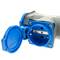 Industrial outlet Adaptor CEE plug male to 3 x CEE plug female 2P+T 16A 250V IP44 IEC-60309 cable 15cm