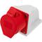 Industrial outlet CEE plug female socket 3P+T+N 16A 415V IP44 IEC-60309 for surface