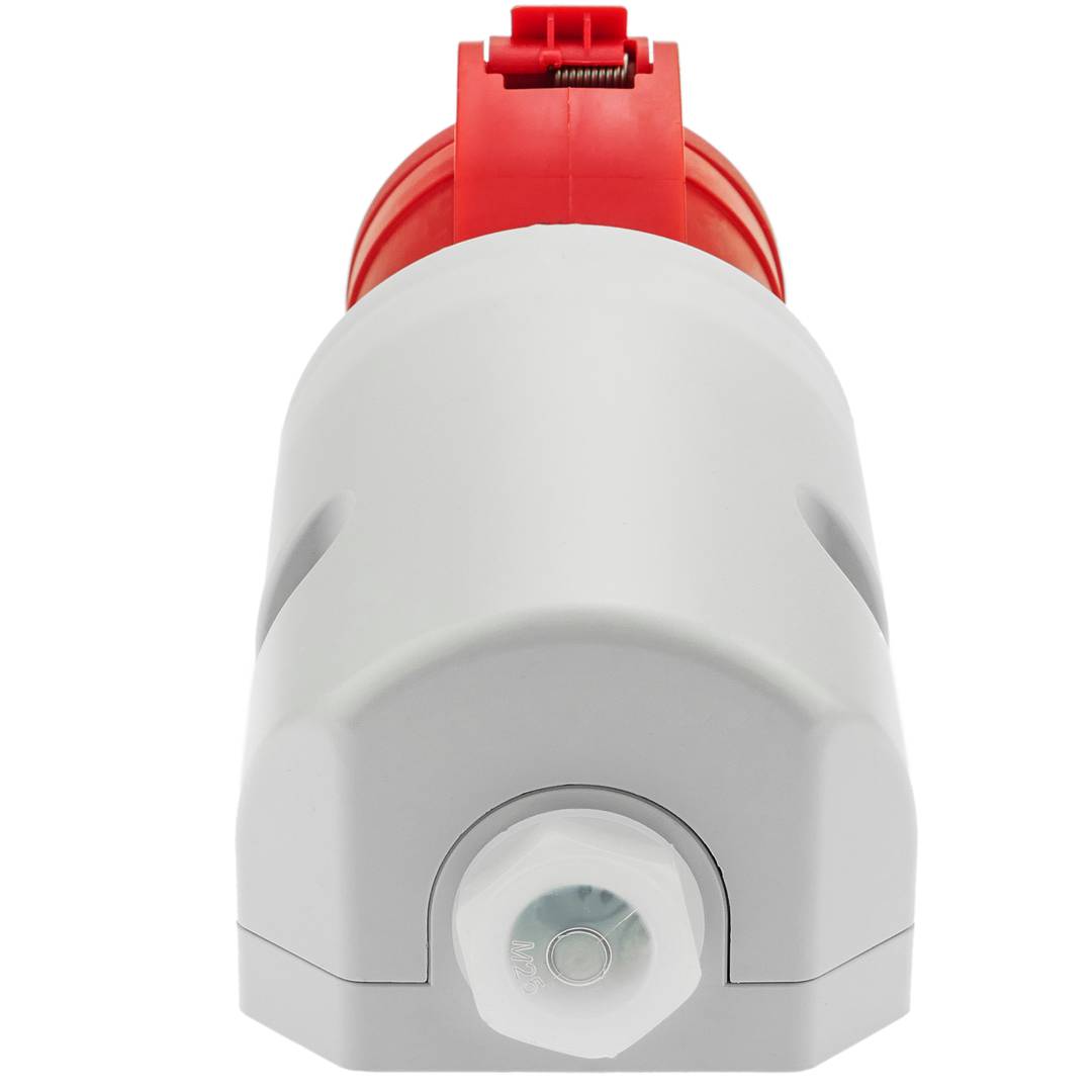 Base de soquete industrial CETAC 90º fêmea 3P + T + N 32A 380V IP44 superfície