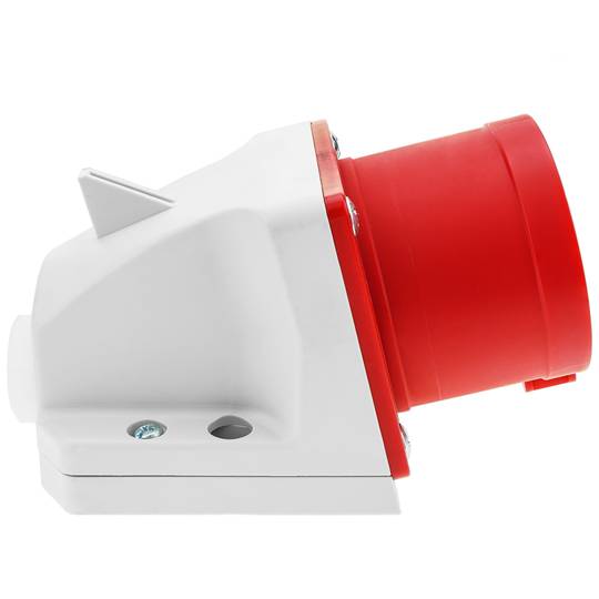 Base de enchufe industrial CETAC 90º macho 3P+T+N 32A 380V IP44 de superficie
