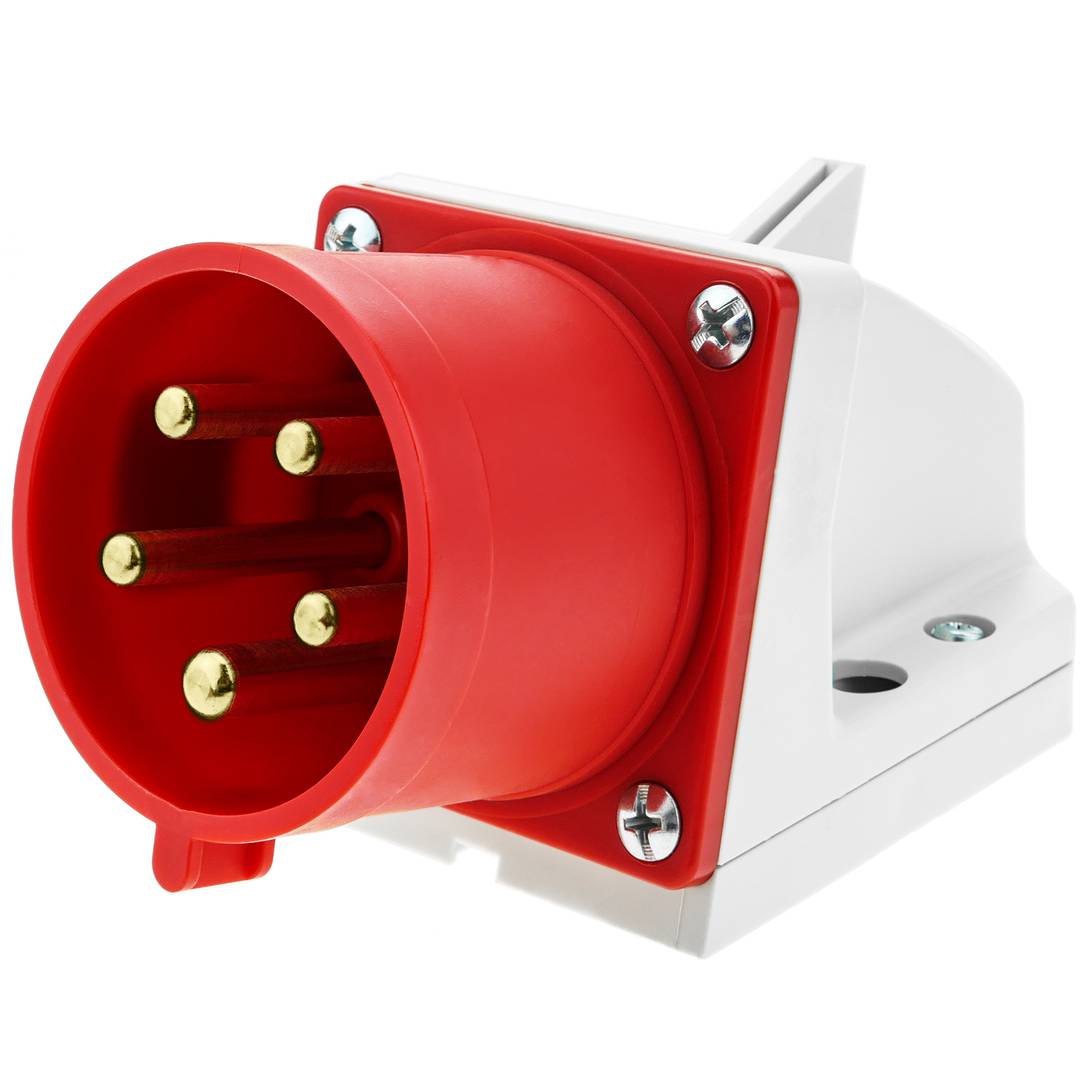 Base endoll industrial CETAC mascle 3P+T+N 32A 380V IP44 IEC-60309 de superfície