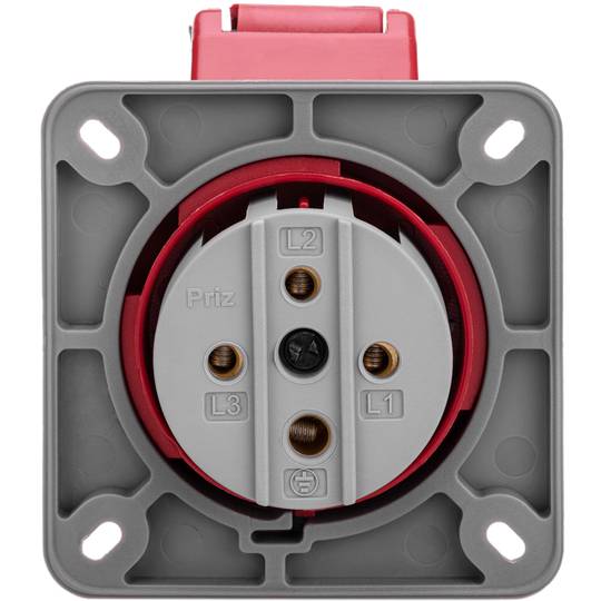 Prise industrielle CETAC femelle 3P + T 16A 380V IP44 surface