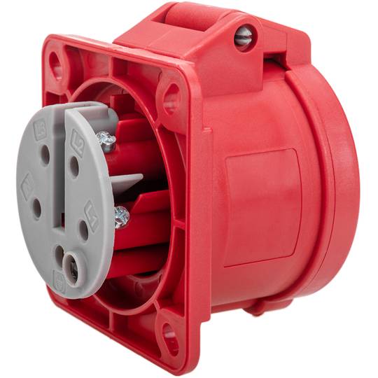 Soquete industrial CETAC fêmea 3P + T + N 16A 380V IP44 superfície