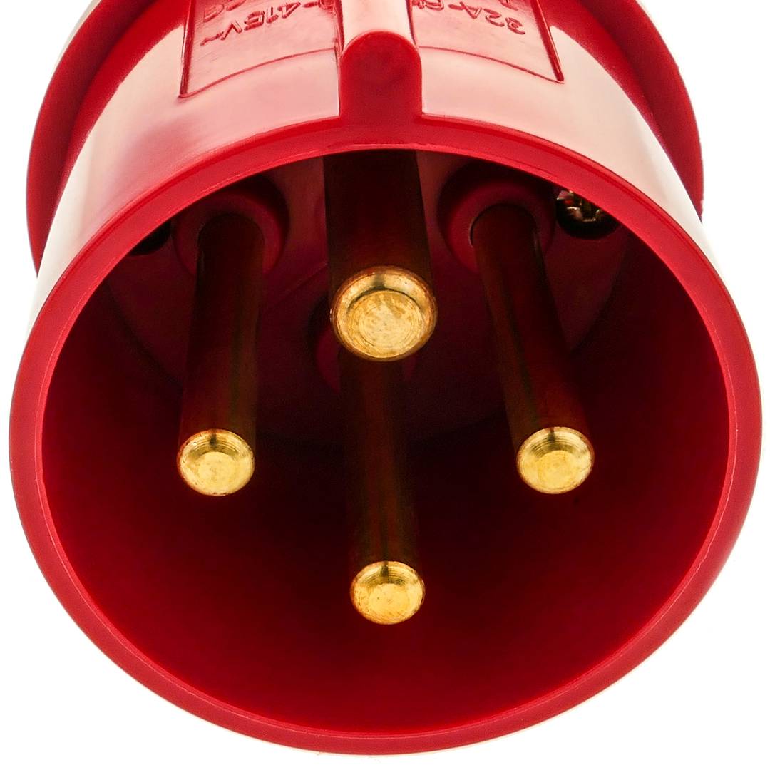 Base de plugue industrial CETAC macho 3P + E 32A 380V IP44 antena